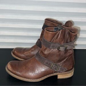 PAUL GREEN Ally Brown Leather Ankle Boots